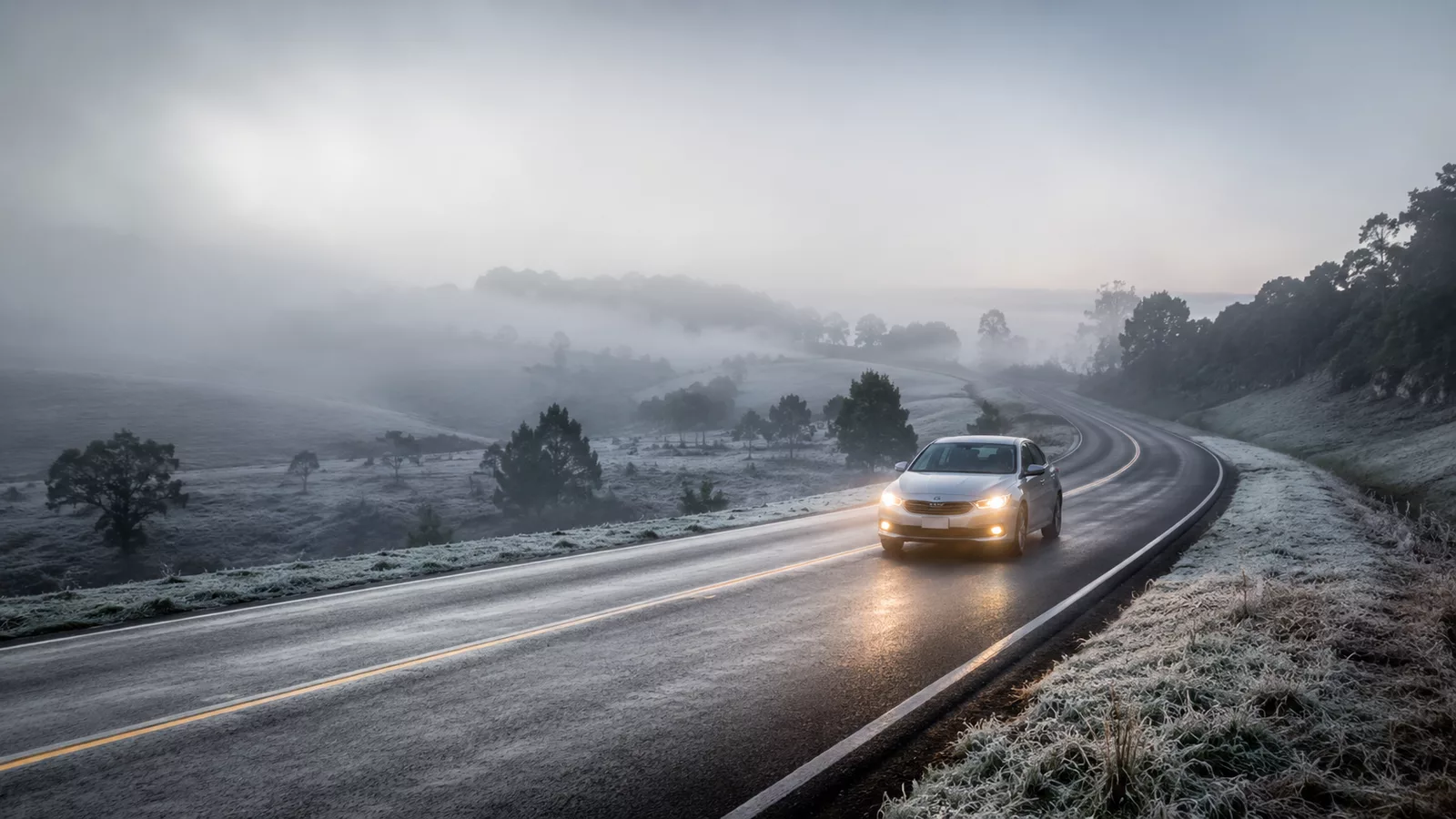 Dirigir na neblina e geada no inverno do RS: guia de segurança